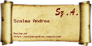 Szalma Andrea névjegykártya